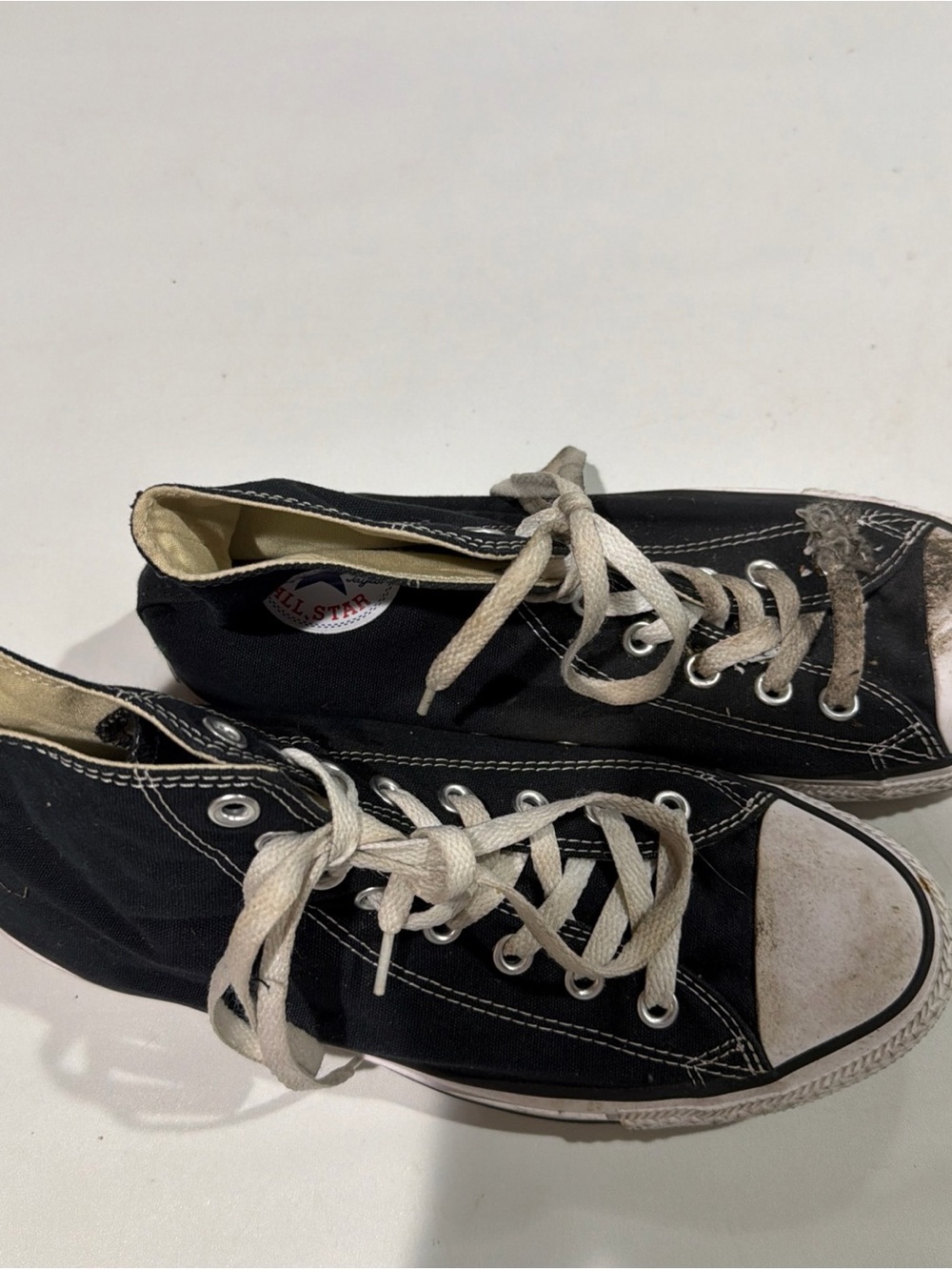 Converse Black Low-Top Canvas Sneakers with White Accents